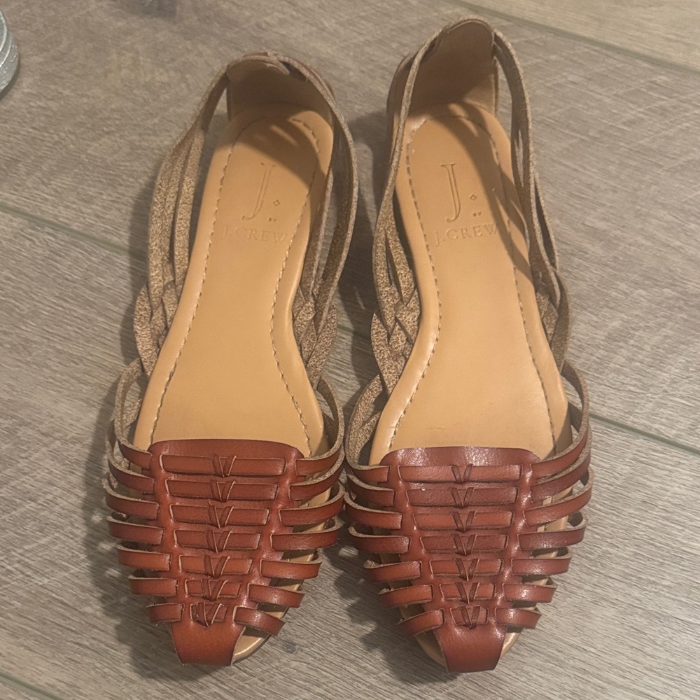 J. Crew Women's Tan and Brown Leather Loafers